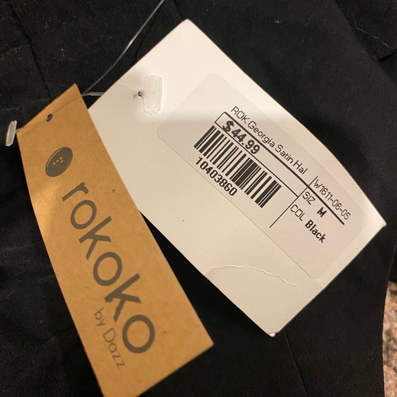 Black Rokoko Mini Halter Dress, Size Medium, NWT - Picture 7 of 7